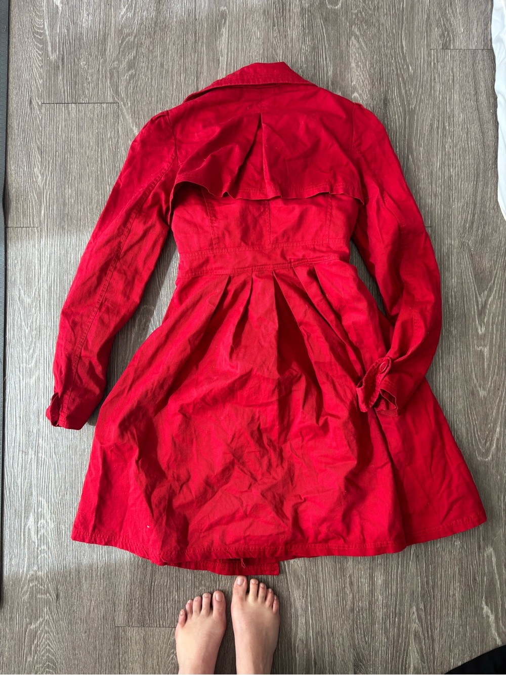 %100 cotton M Charlotte Russe Bright Red Cotton Jacket - Picture 4 of 6